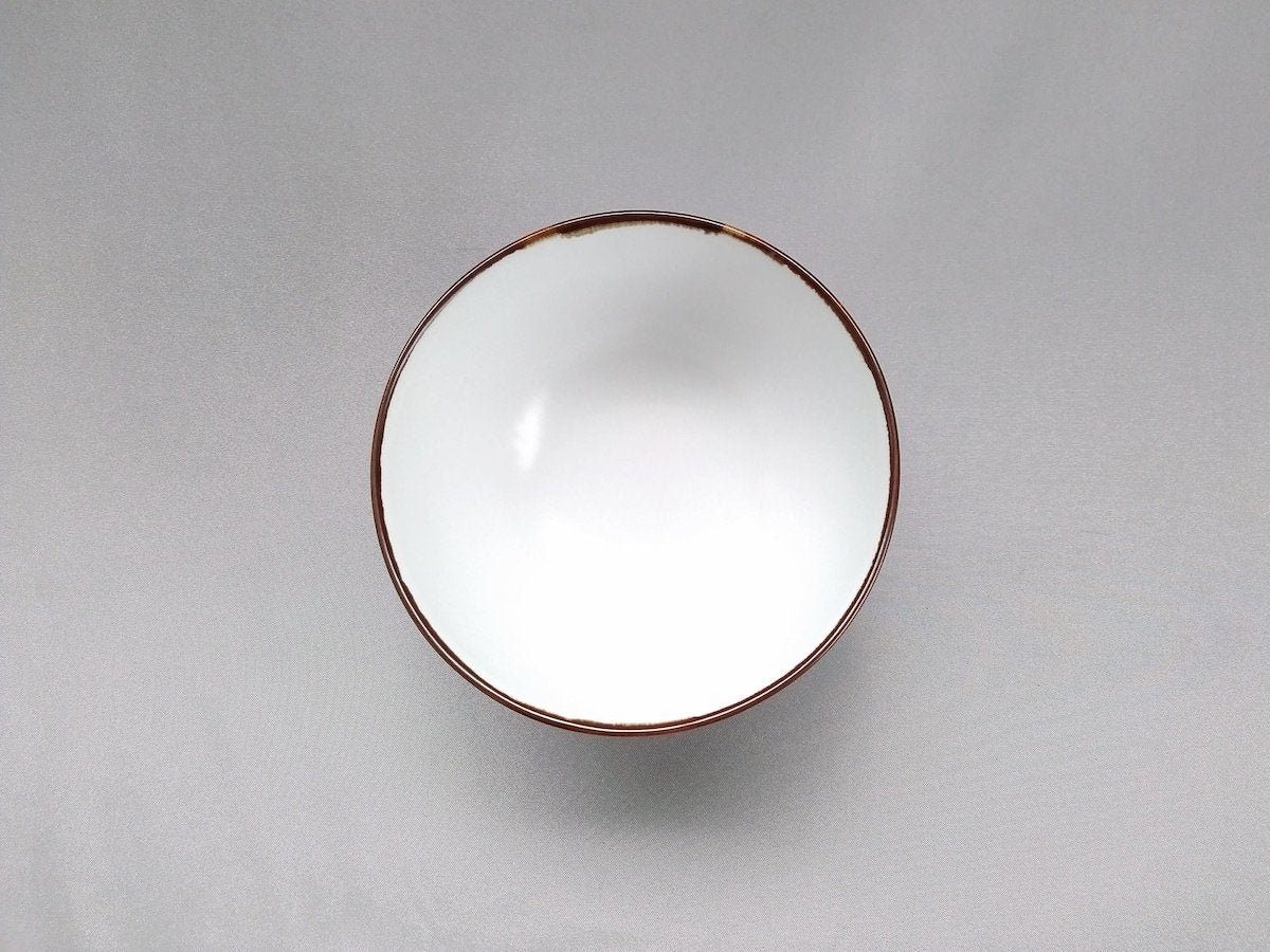 しのぎ飯碗小渕サビ白マット【皓洋窯】