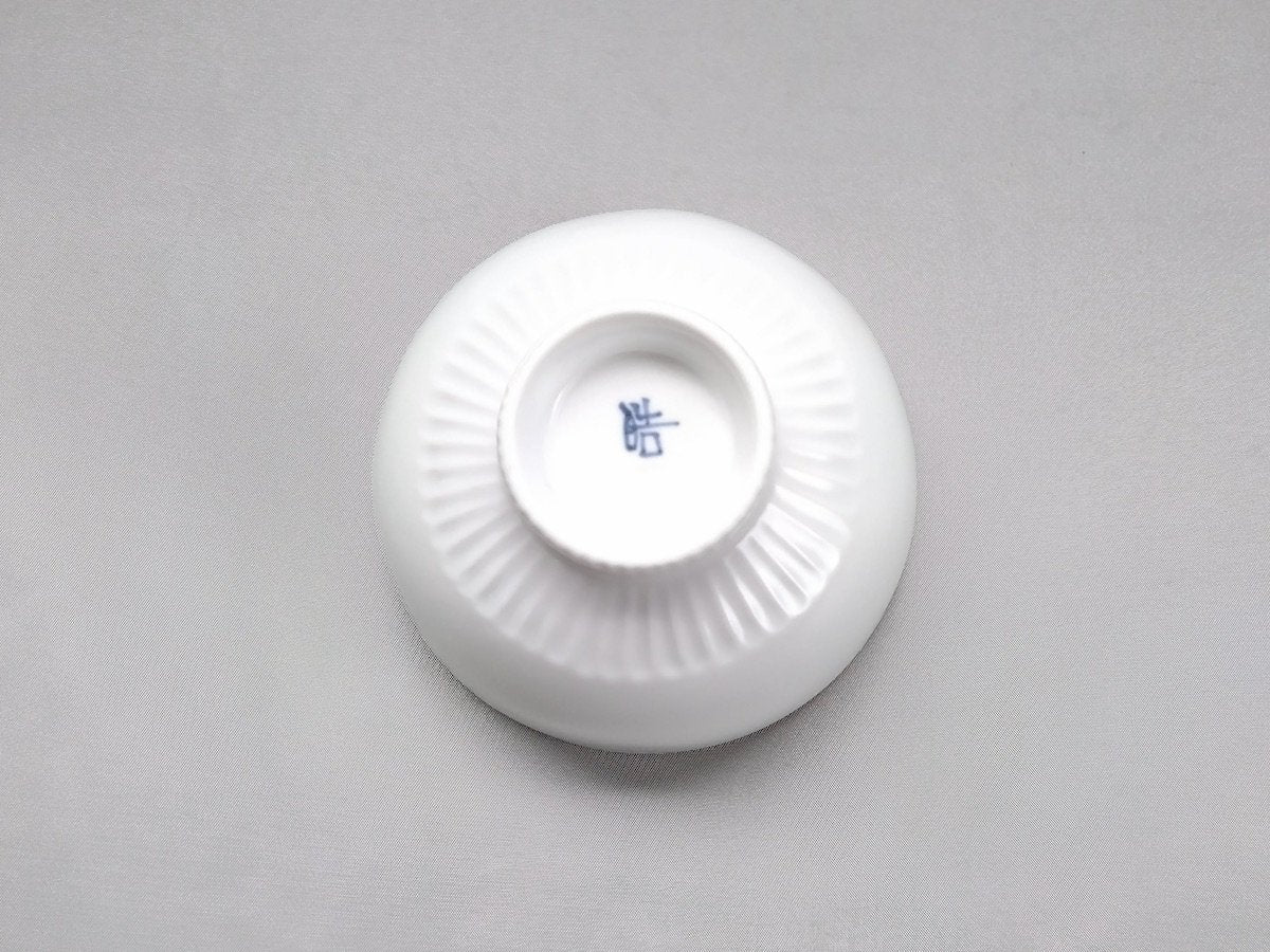 しのぎ飯碗小渕サビ白マット【皓洋窯】