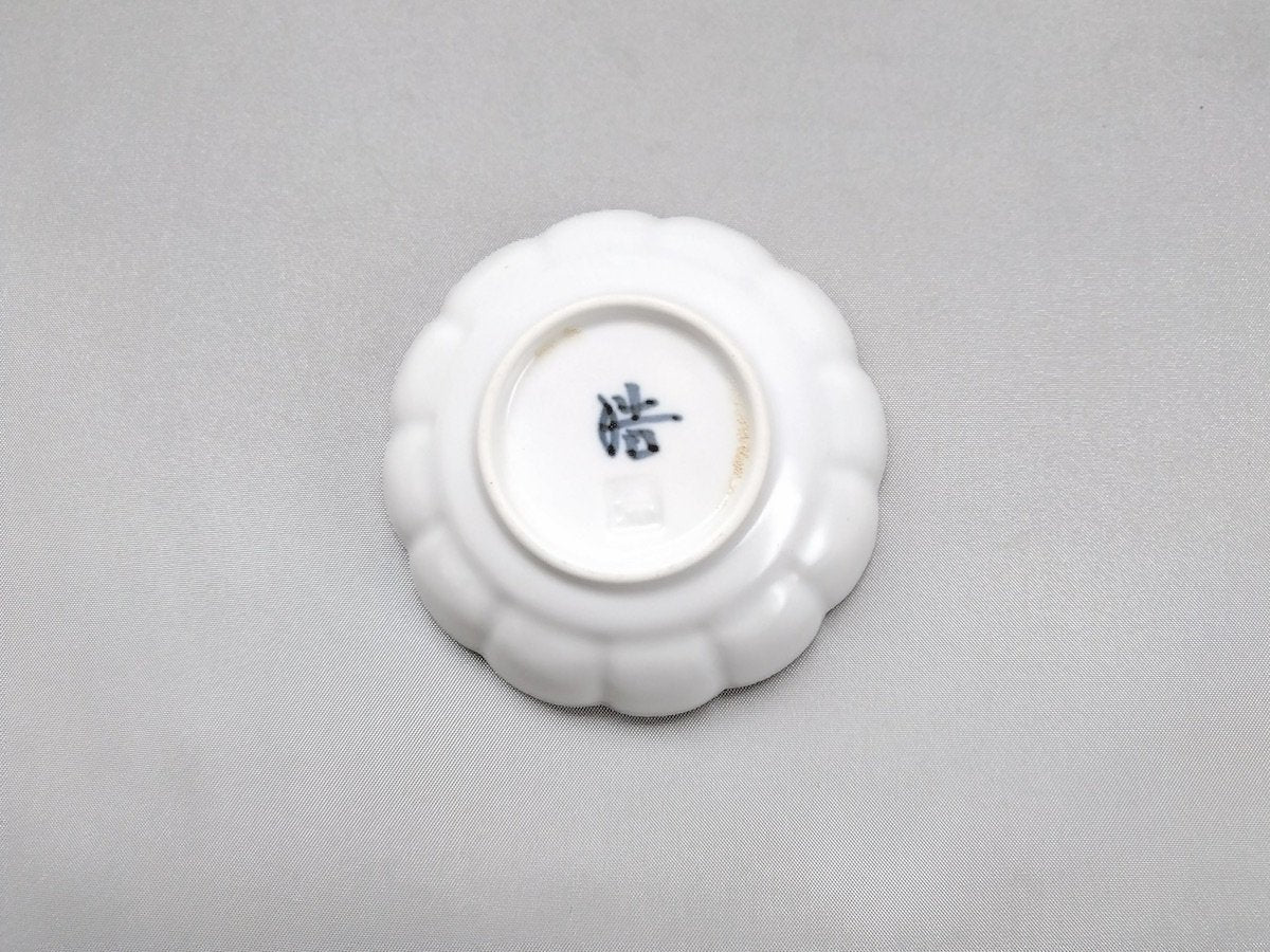 菊割小付渕サビ白マット【皓洋窯】