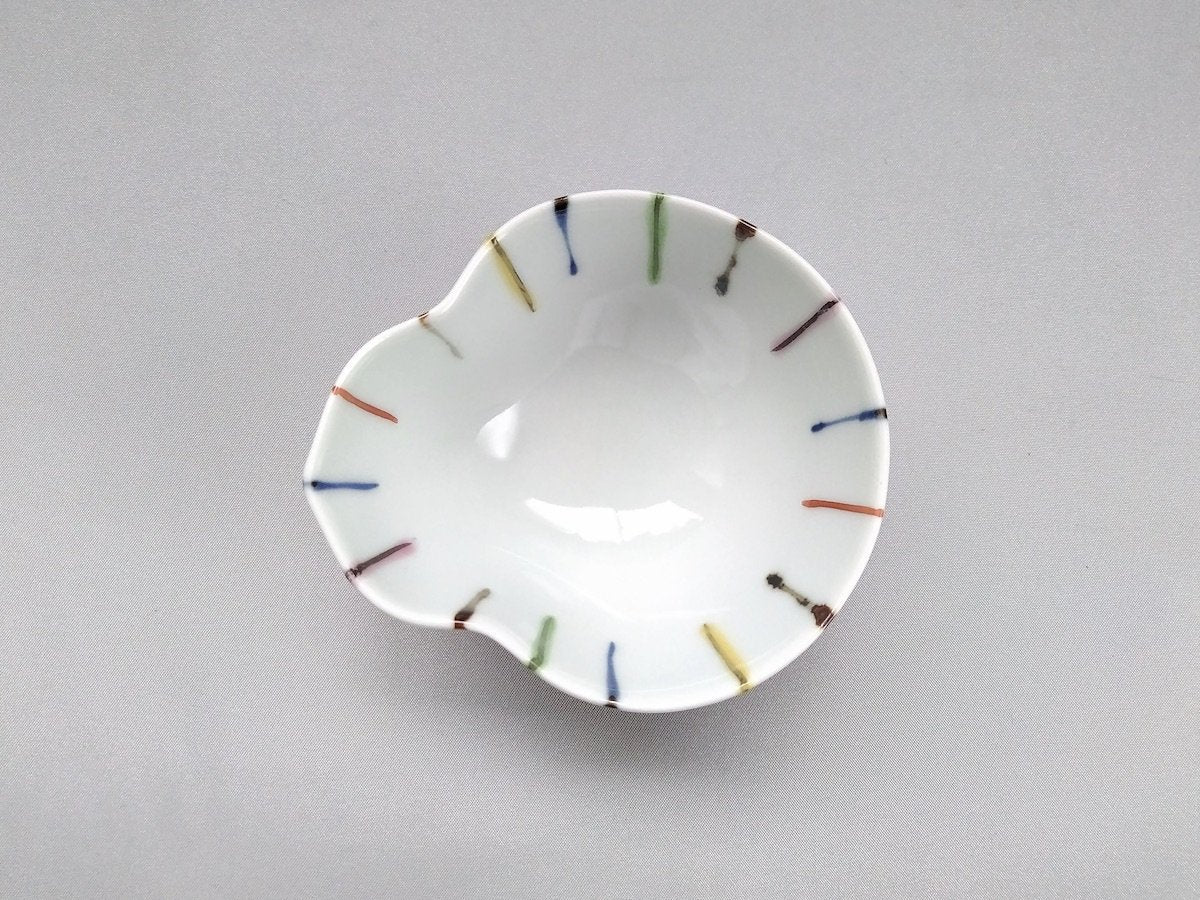 染錦線十草瓢型小付【そうた窯】