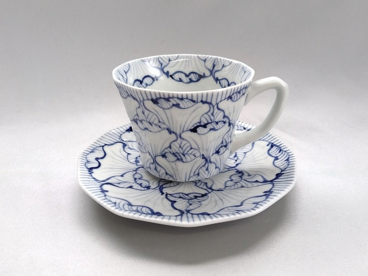 染付花弁紋面取コーヒーC&S【そうた窯】