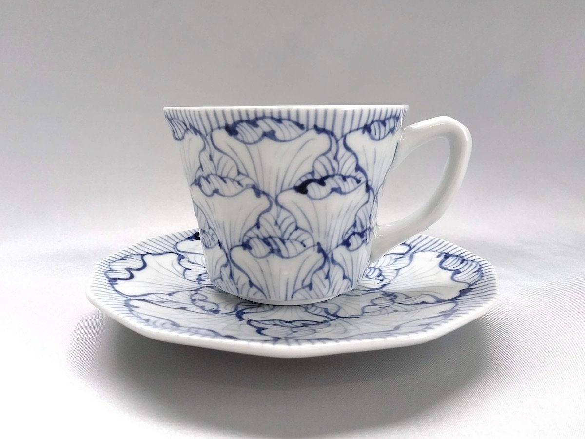 染付花弁紋面取コーヒーC&S【そうた窯】