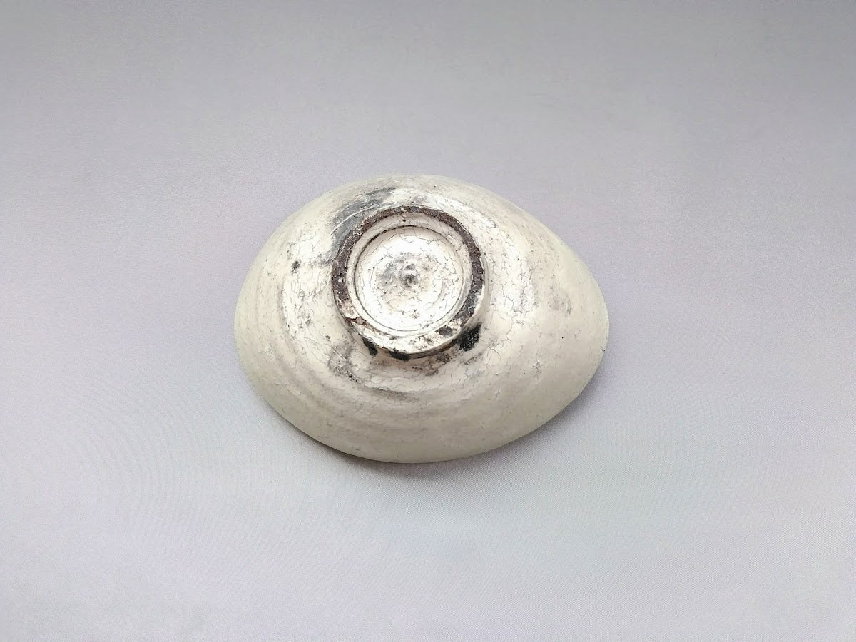 粉引灰釉たわみ鉢 大【奥田誠二】