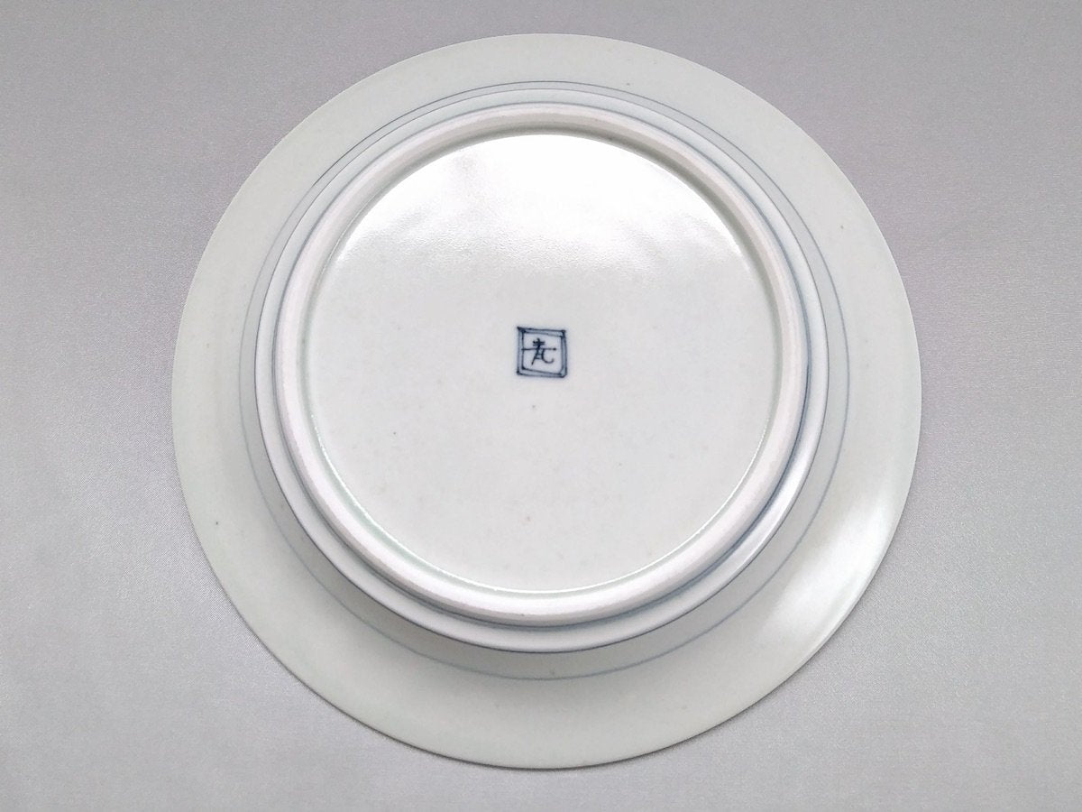 古染瓔珞紋7寸皿【陶房青】