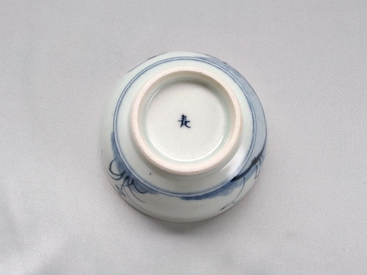 古染帆船草紋くらわんか碗小【陶房青】