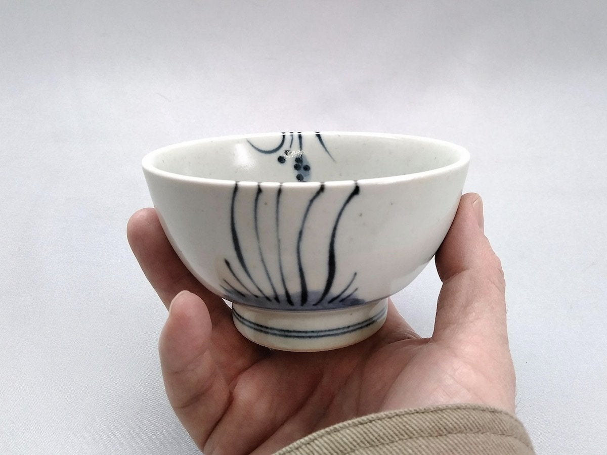 古染草紋くらわんか碗小【陶房青】