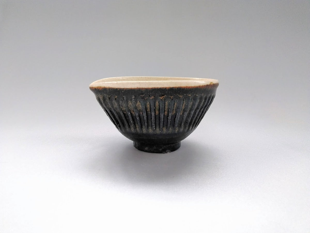 鉄黒しのぎ片口小鉢【益子淳一】