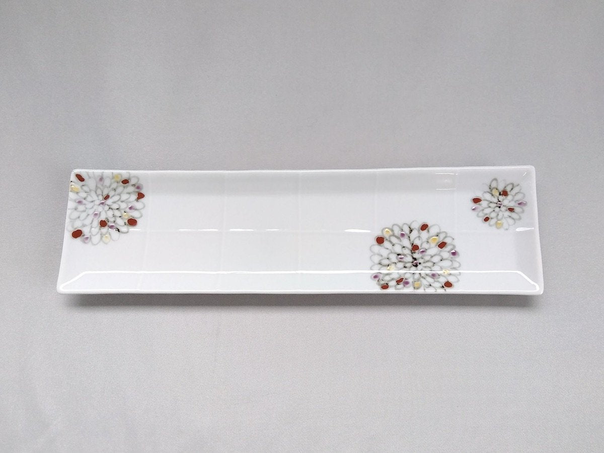 色絵菊長皿【徳七窯】