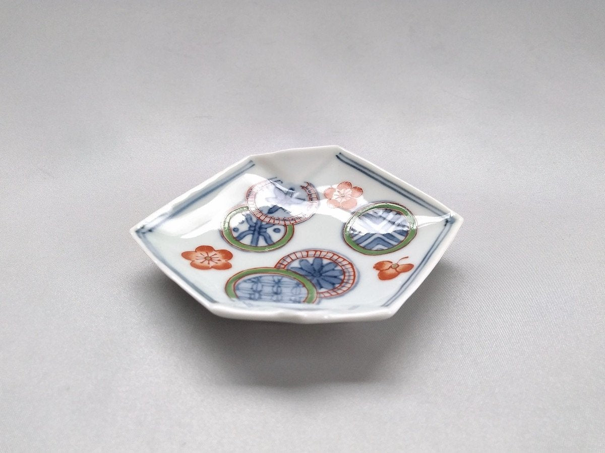 丸紋折紙型手塩皿【徳七窯】