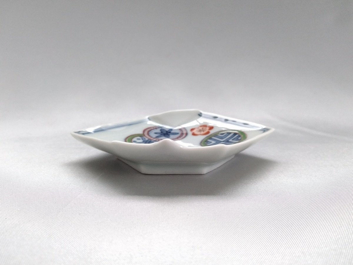 丸紋折紙型手塩皿【徳七窯】