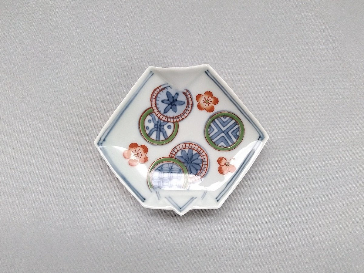 丸紋折紙型手塩皿【徳七窯】