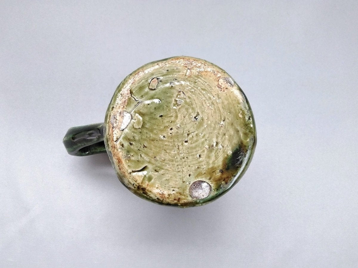 織部黒抜ドット筒マグ【山本一仁】