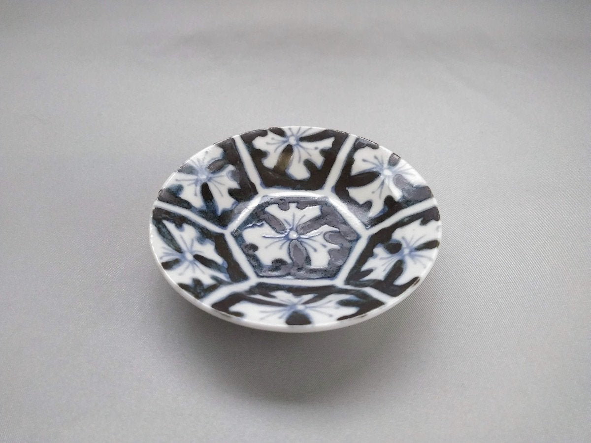 古染イチョウ豆皿【寛右エ門窯】