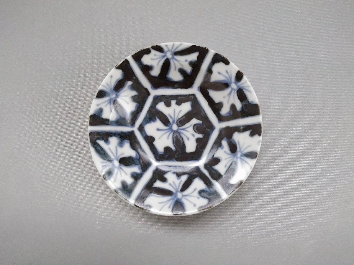 古染イチョウ豆皿【寛右エ門窯】