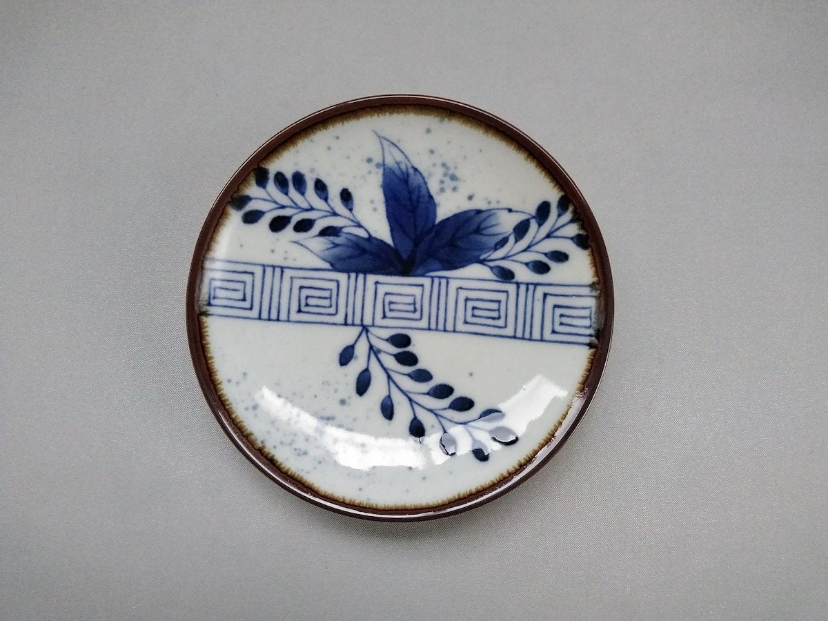 染付萩小皿【寛右エ門窯】