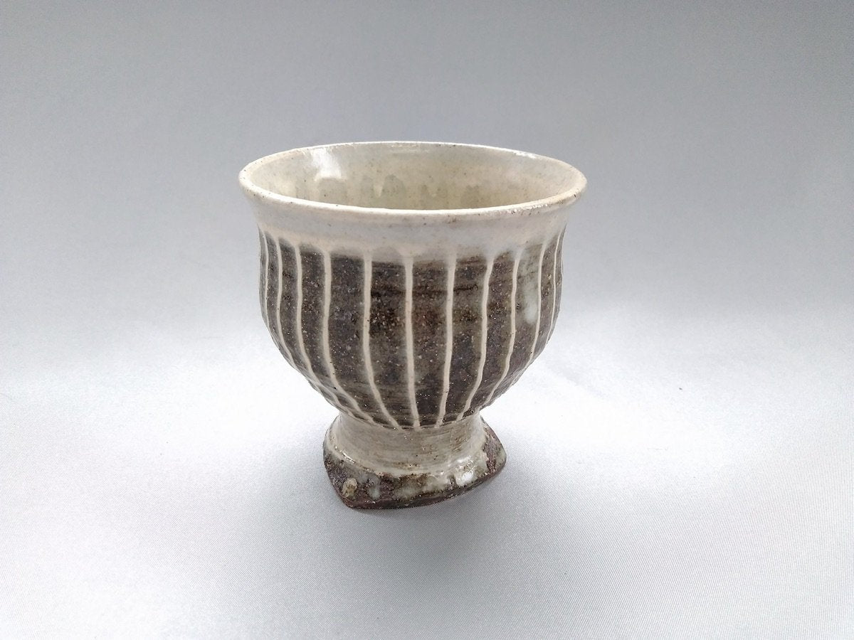 白一珍立湯呑【日下青作/麻里】