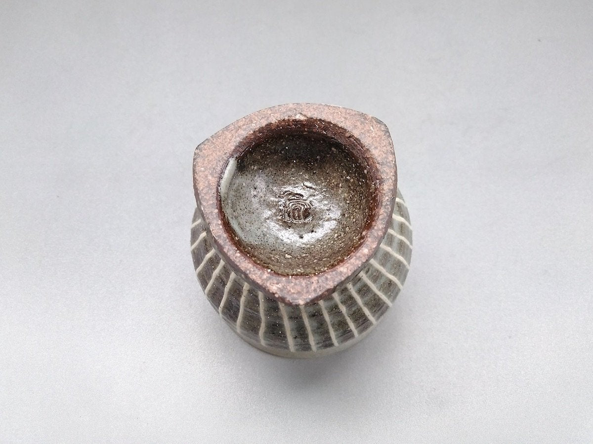 白一珍立湯呑【日下青作/麻里】