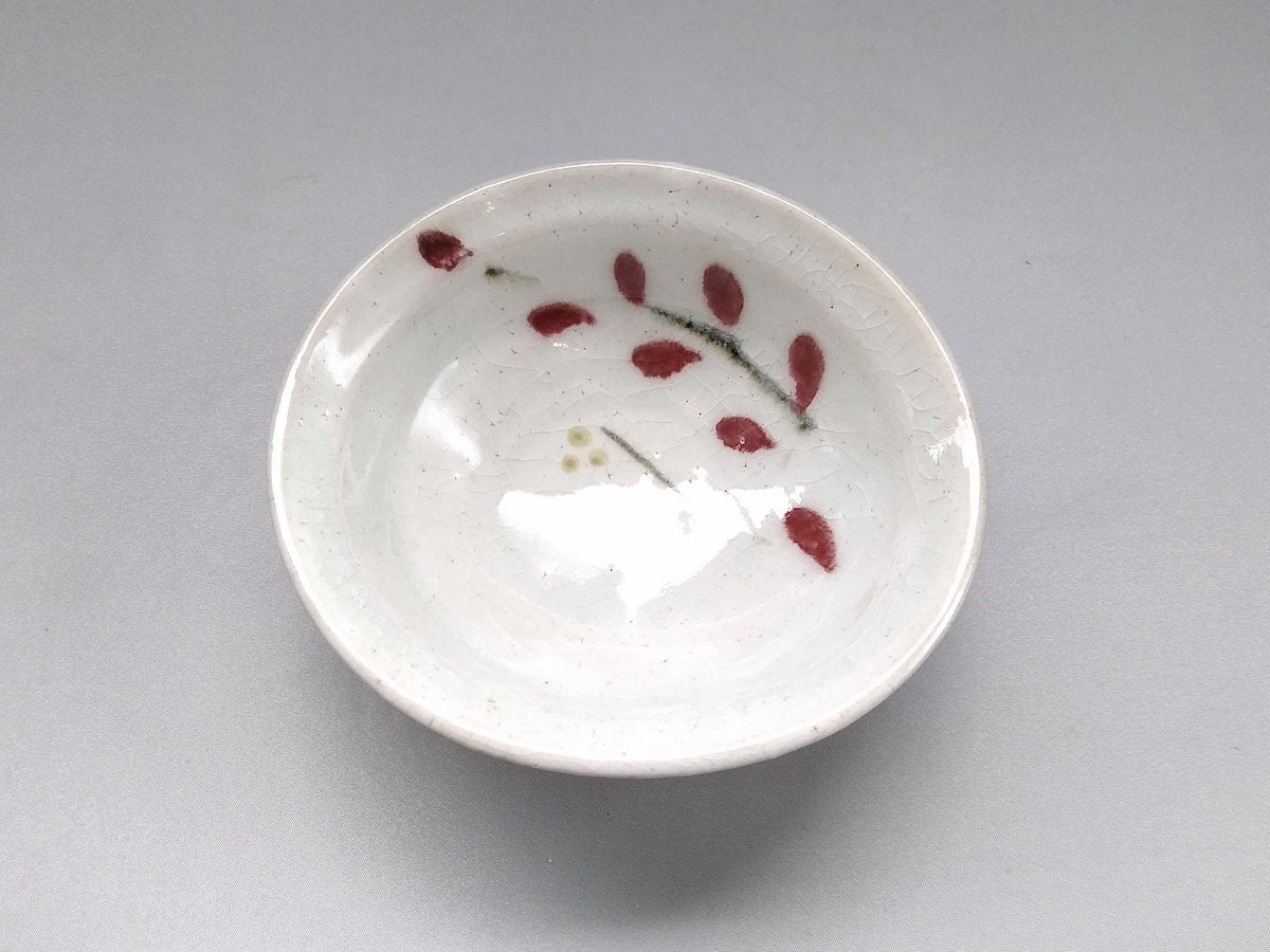 赤葉たわみ小鉢【巌陶房】