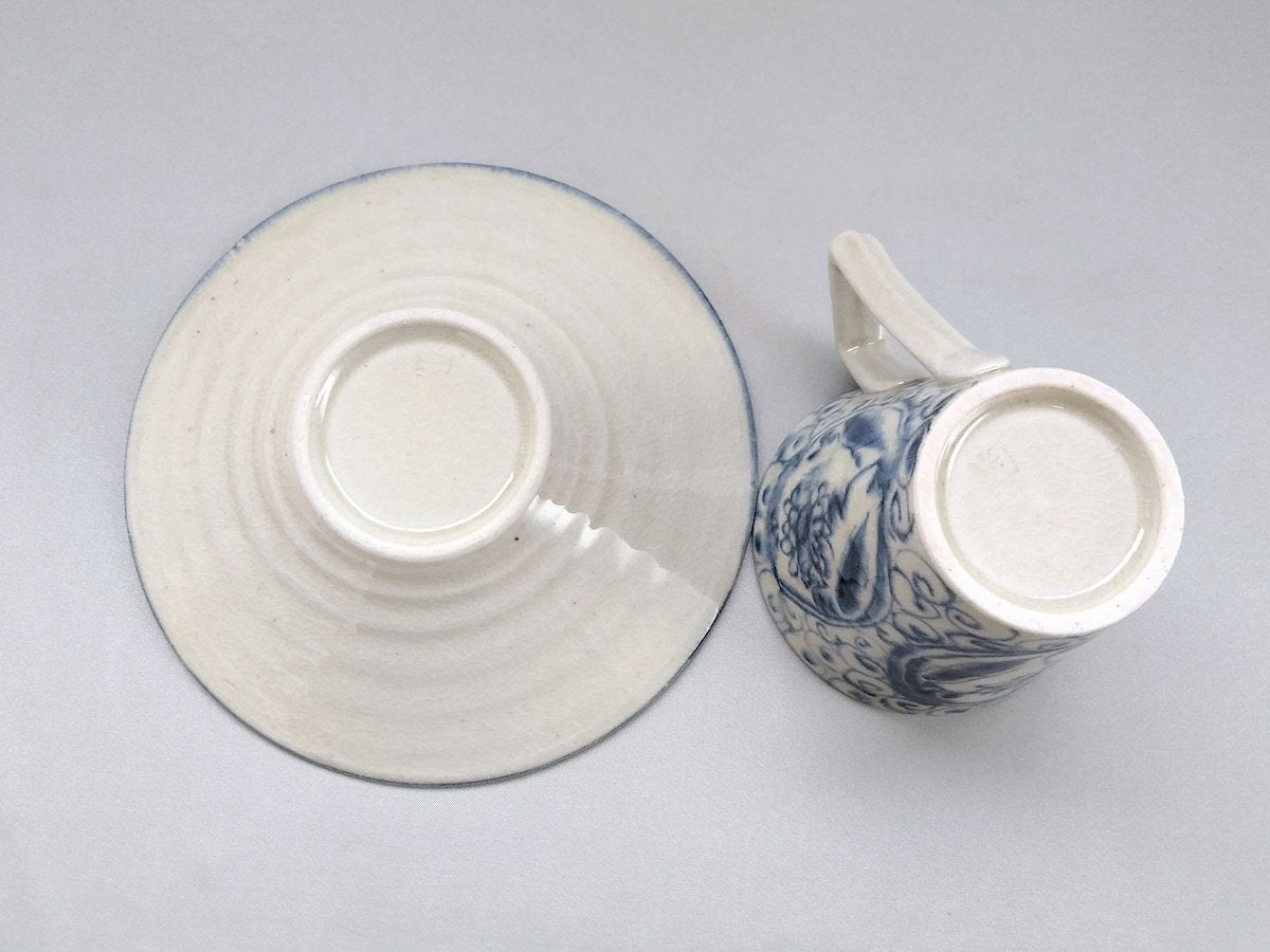 安南間取花紋コーヒーC/S【宗山窯】