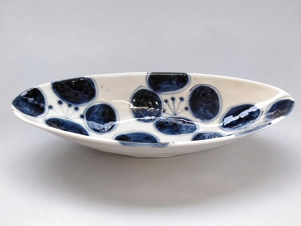 はな椿ボートディッシュ【宗山窯】