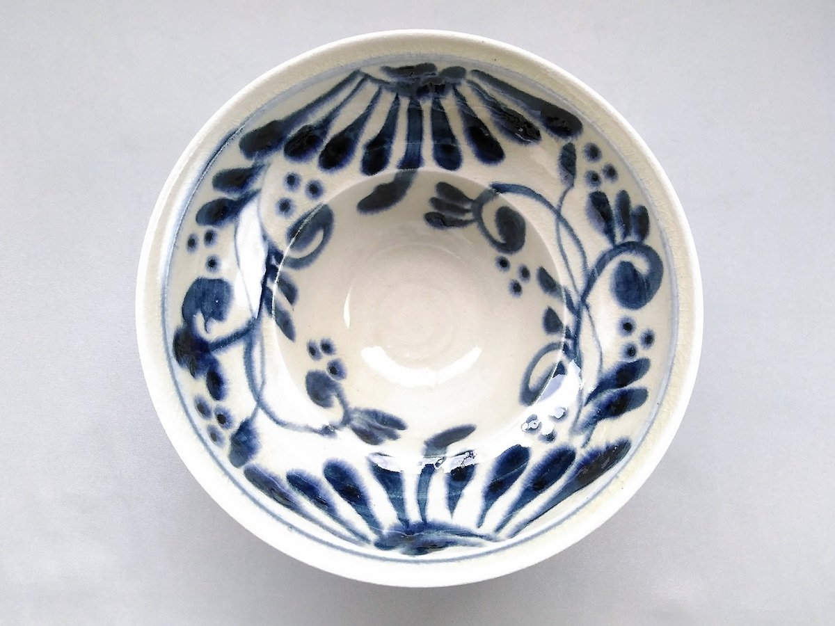 安南つる唐草ワイドリム鉢【宗山窯】