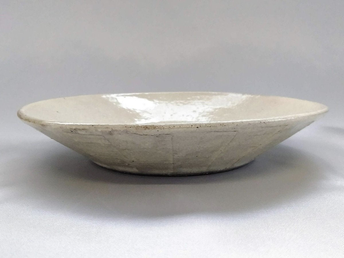 粉引ソギ平7寸皿【赤根真次】