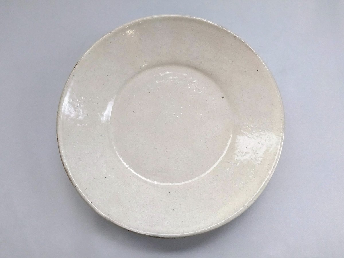 粉引ソギ平7寸皿【赤根真次】