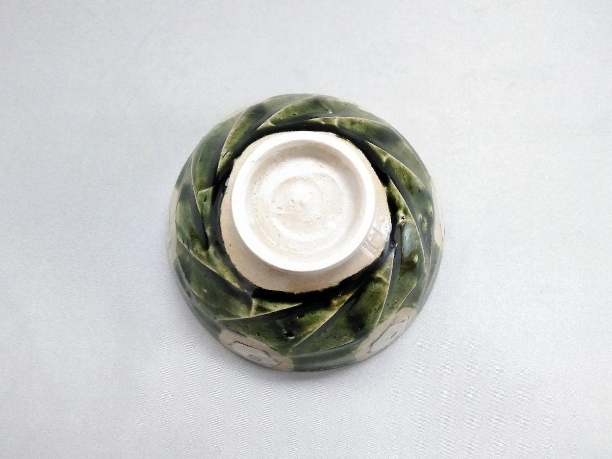 織部白角柄飯碗 大【赤根真次】