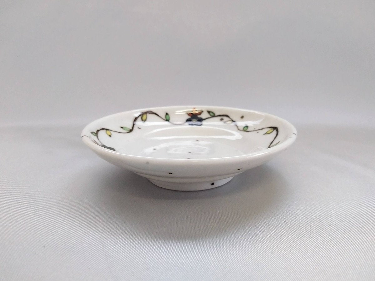 色絵花藻3寸皿【三宅英雅】