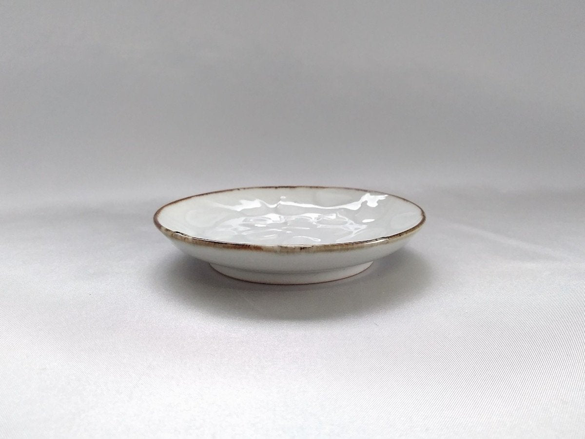 白磁よつ葉小皿【小林巧征】