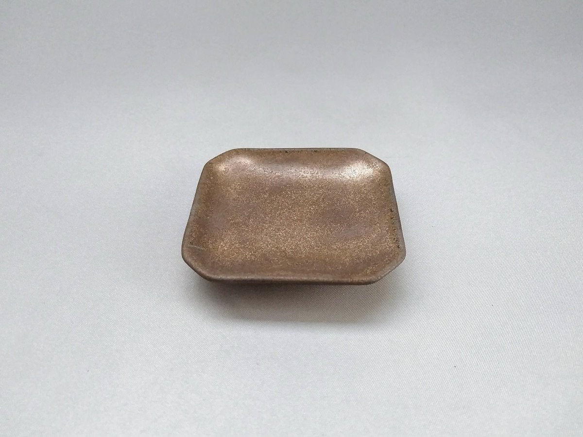 金泥釉箸置き四角【喜鶴製陶】