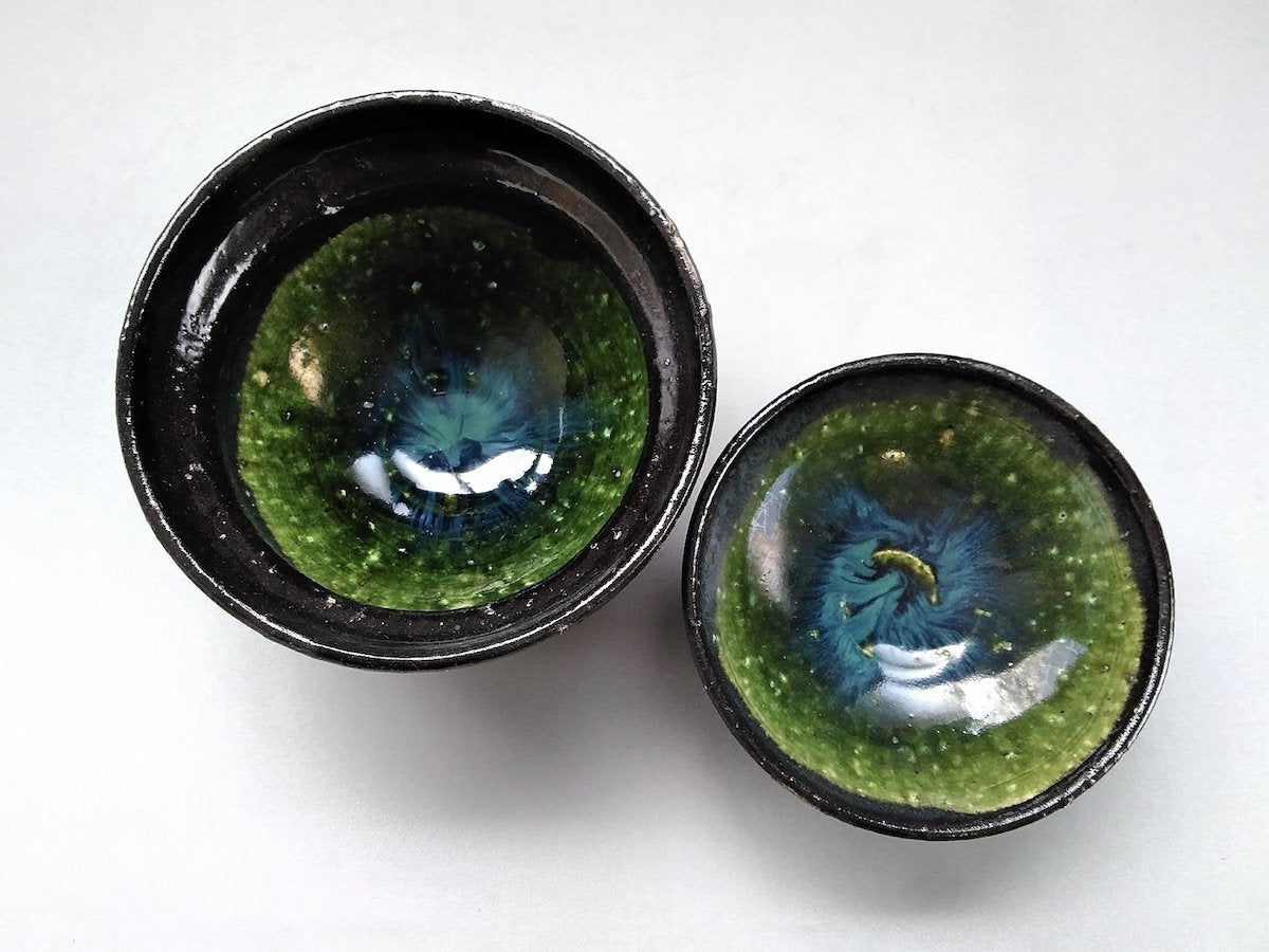 内織部黒蓋物碗【中尾彰秀】