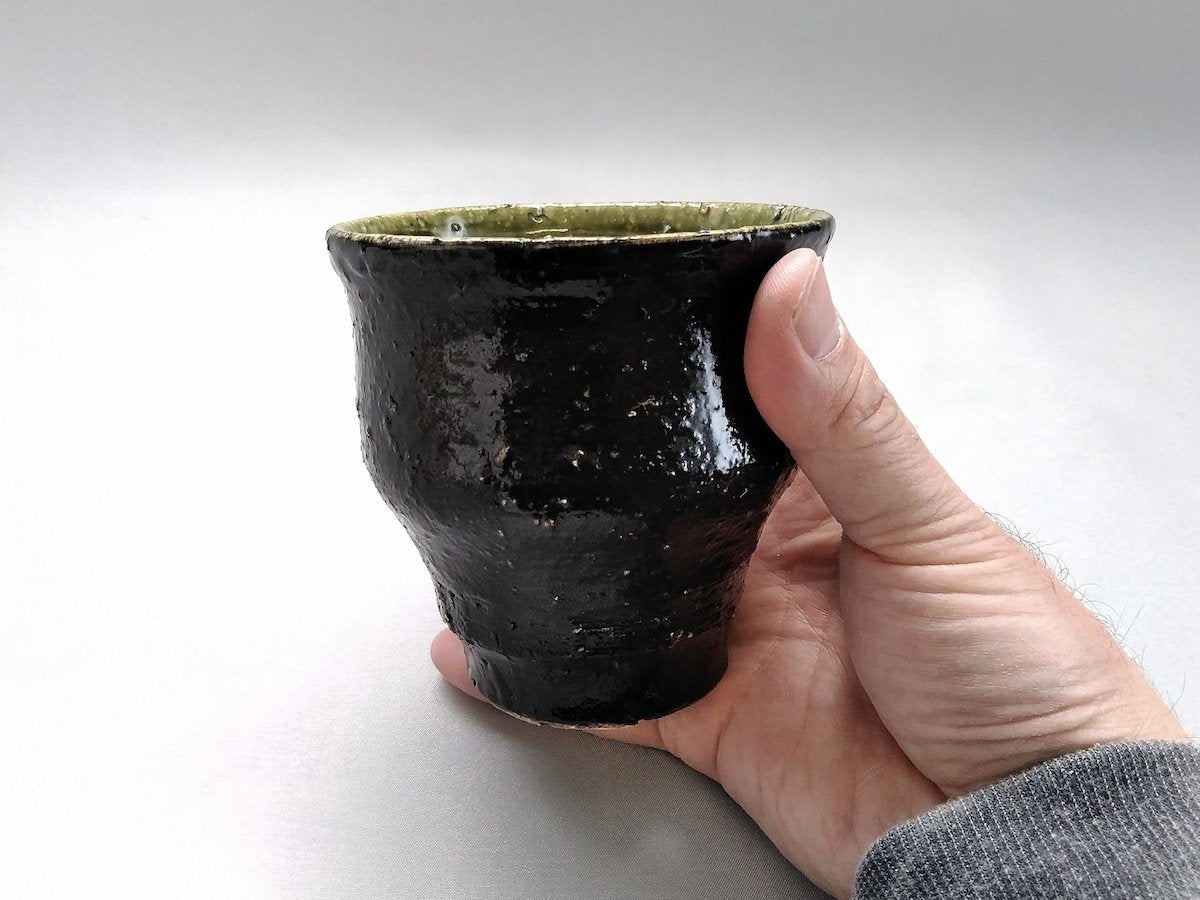 内織部外黒焼酎カップ高【中尾彰秀】