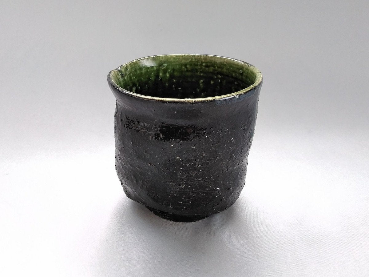 内織部外黒焼酎カップ低【中尾彰秀】