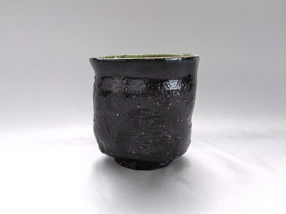 内織部外黒焼酎カップ低【中尾彰秀】