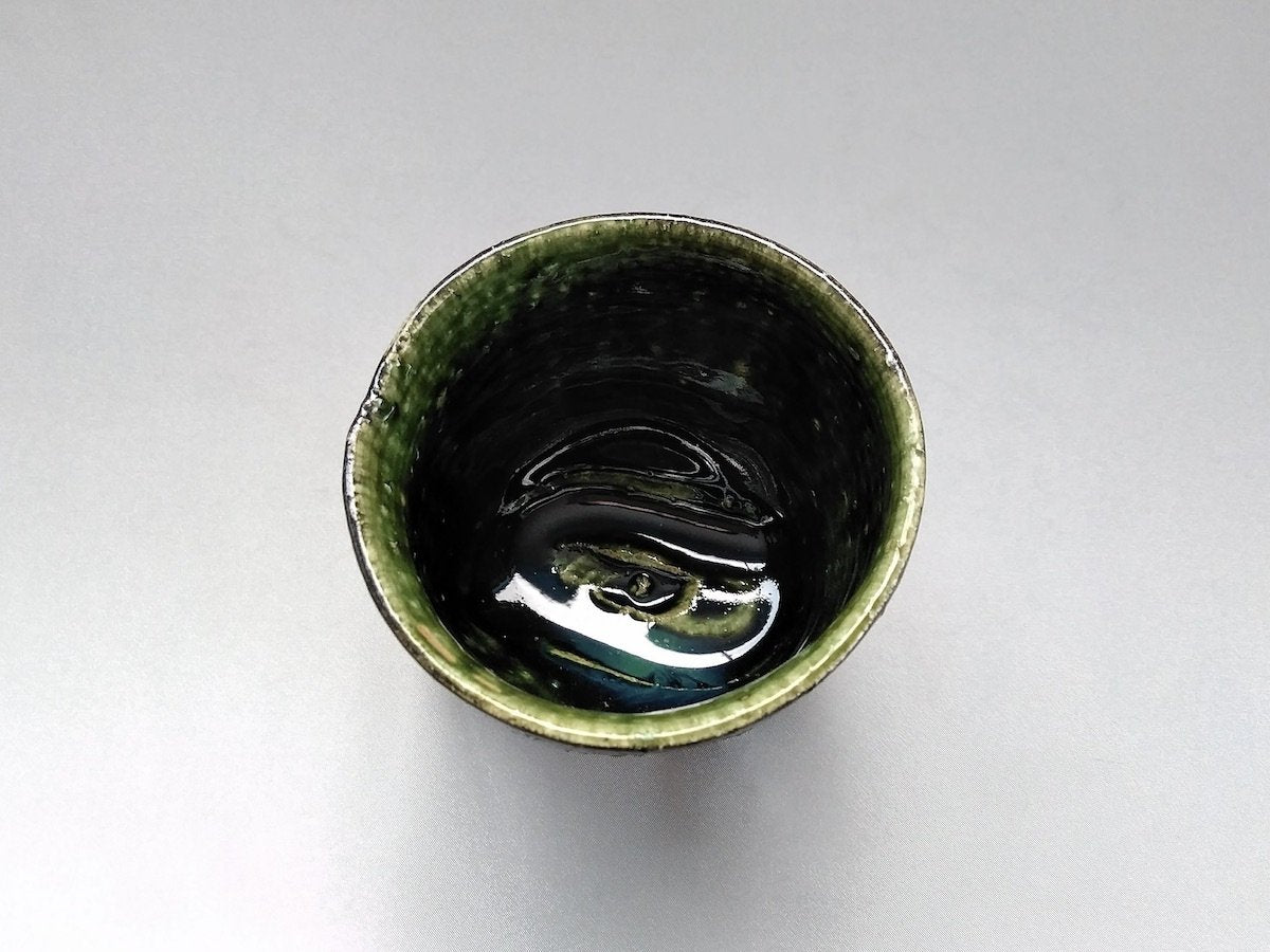 内織部外黒焼酎カップ低【中尾彰秀】