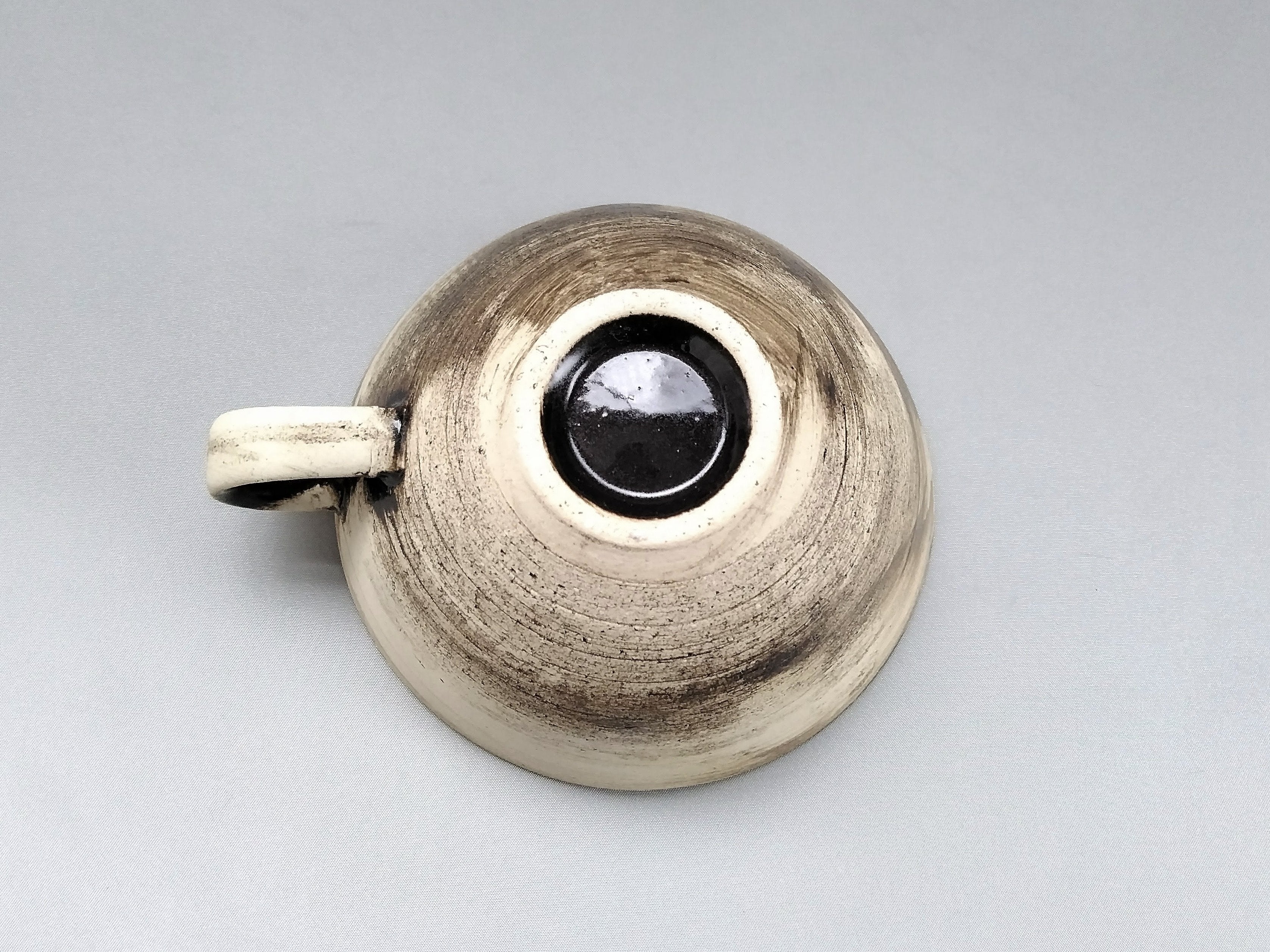 かすりスープカップ黒【鶴琳窯】