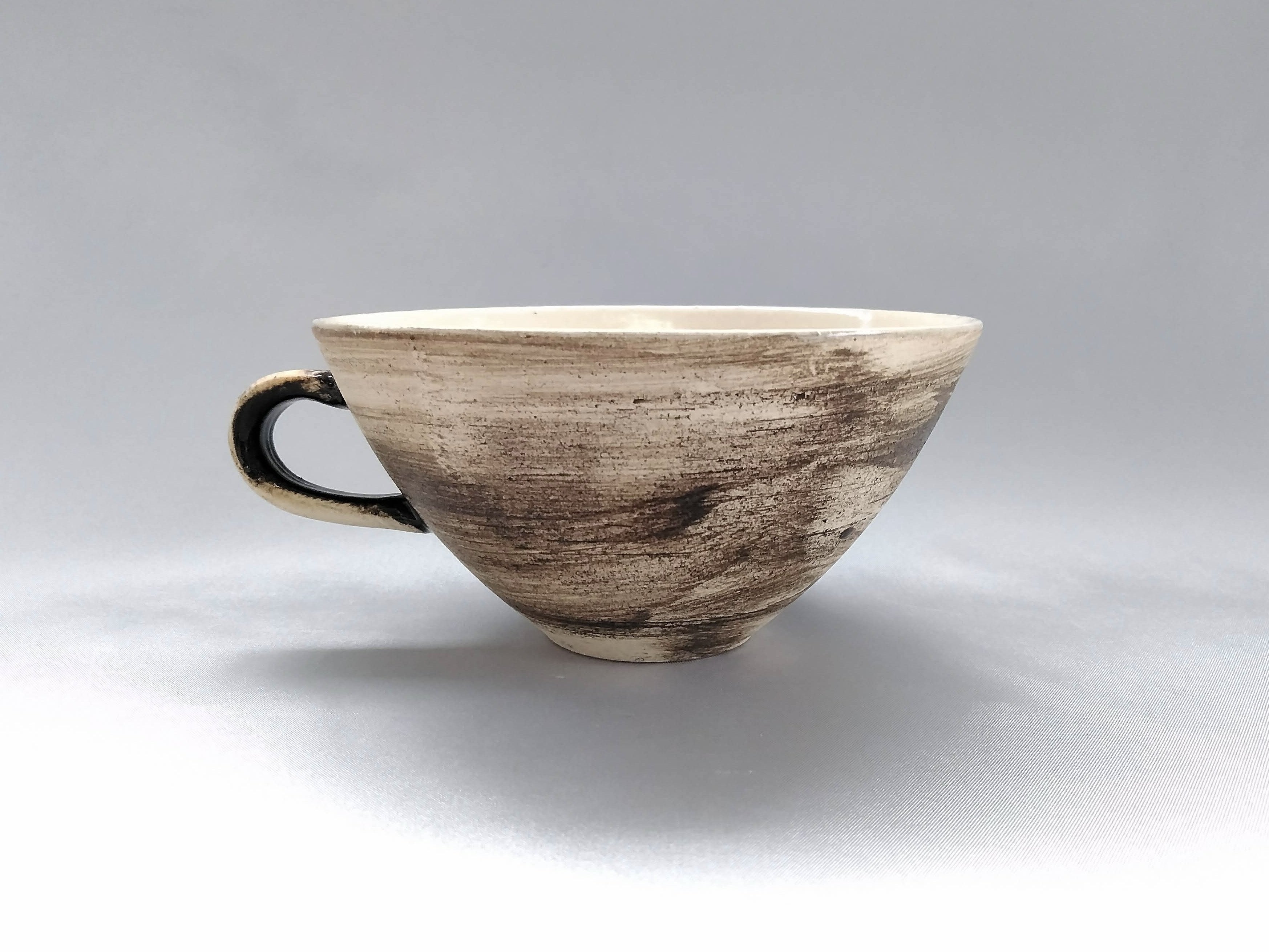 かすりスープカップ白【鶴琳窯】