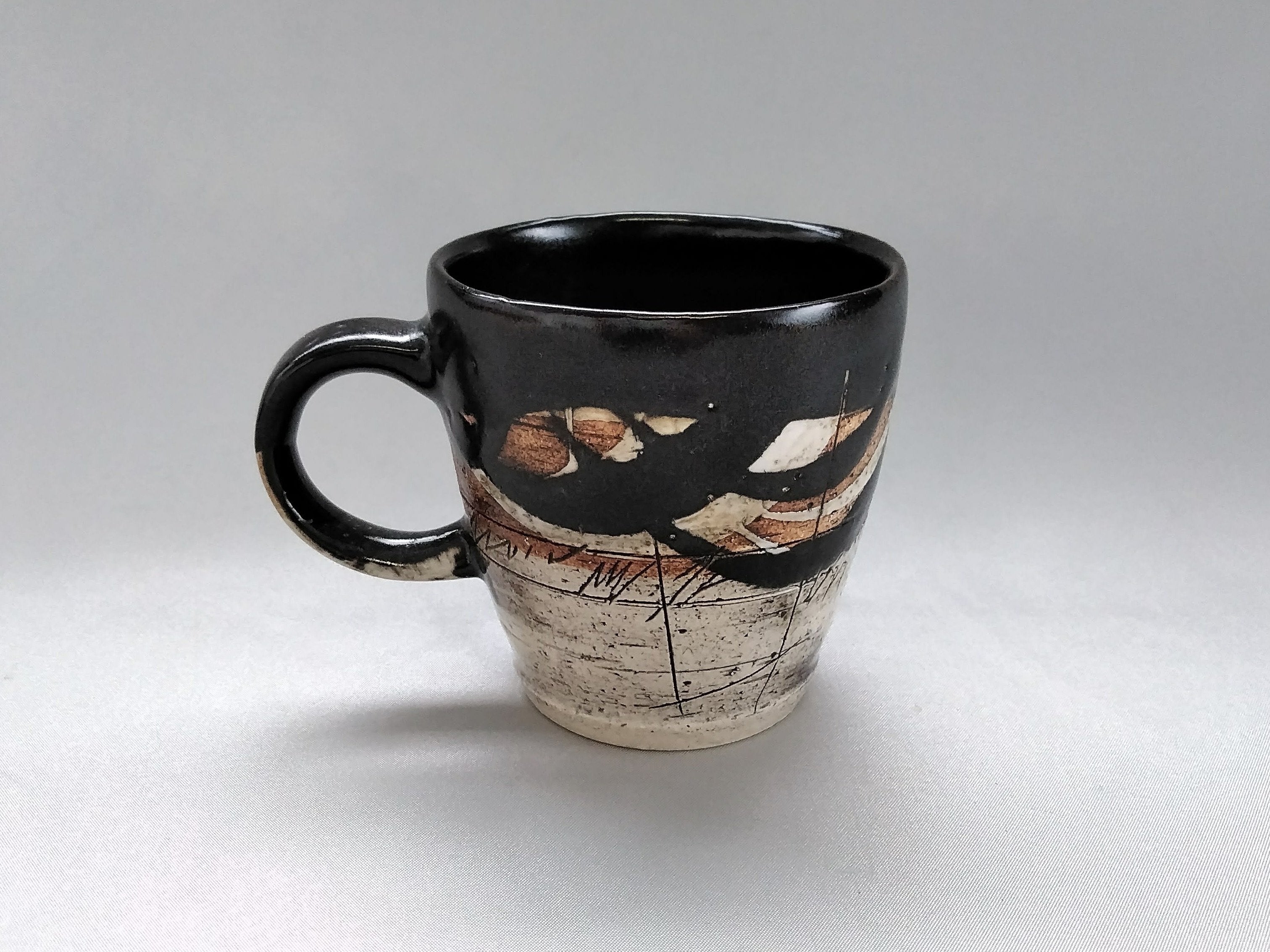 山路マグ黒【鶴琳窯】