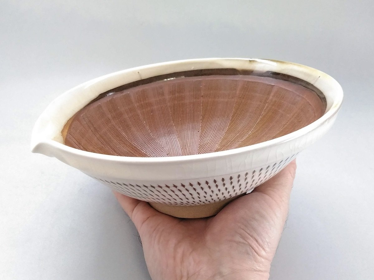 とびかんな片口すり鉢大【宝山窯】