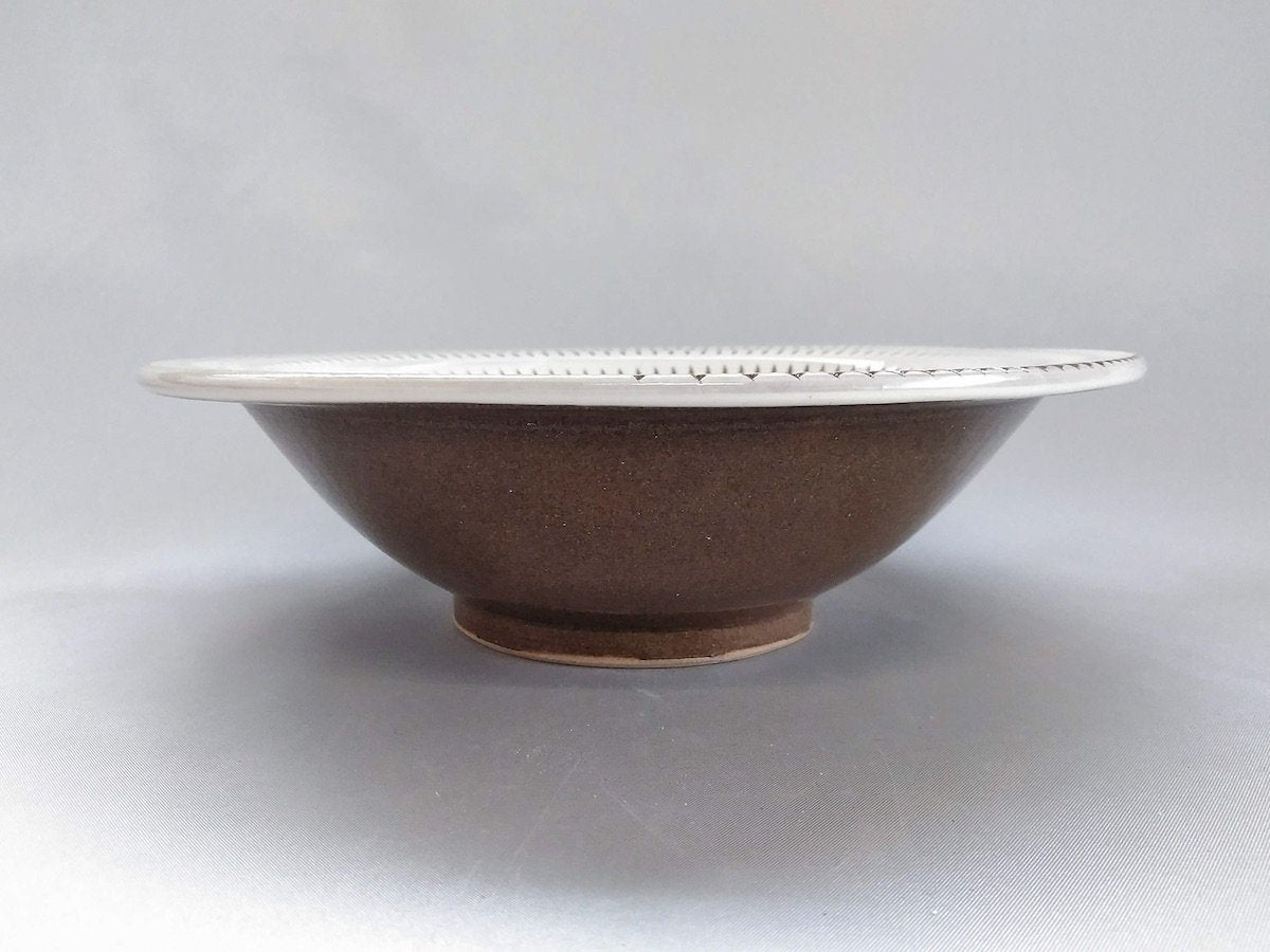 とびかんな7寸リム鉢【宝山窯】