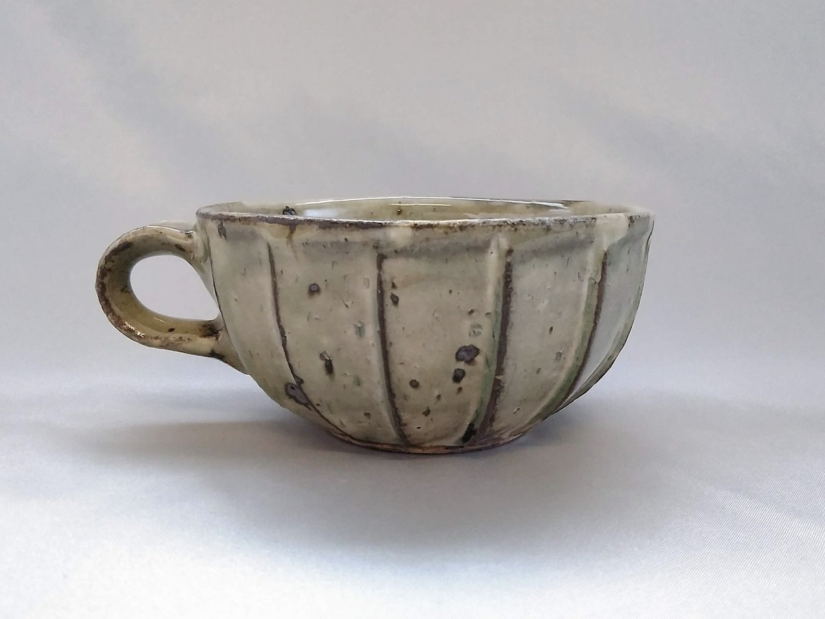 野浅葱面取スープカップ【山本泰三】