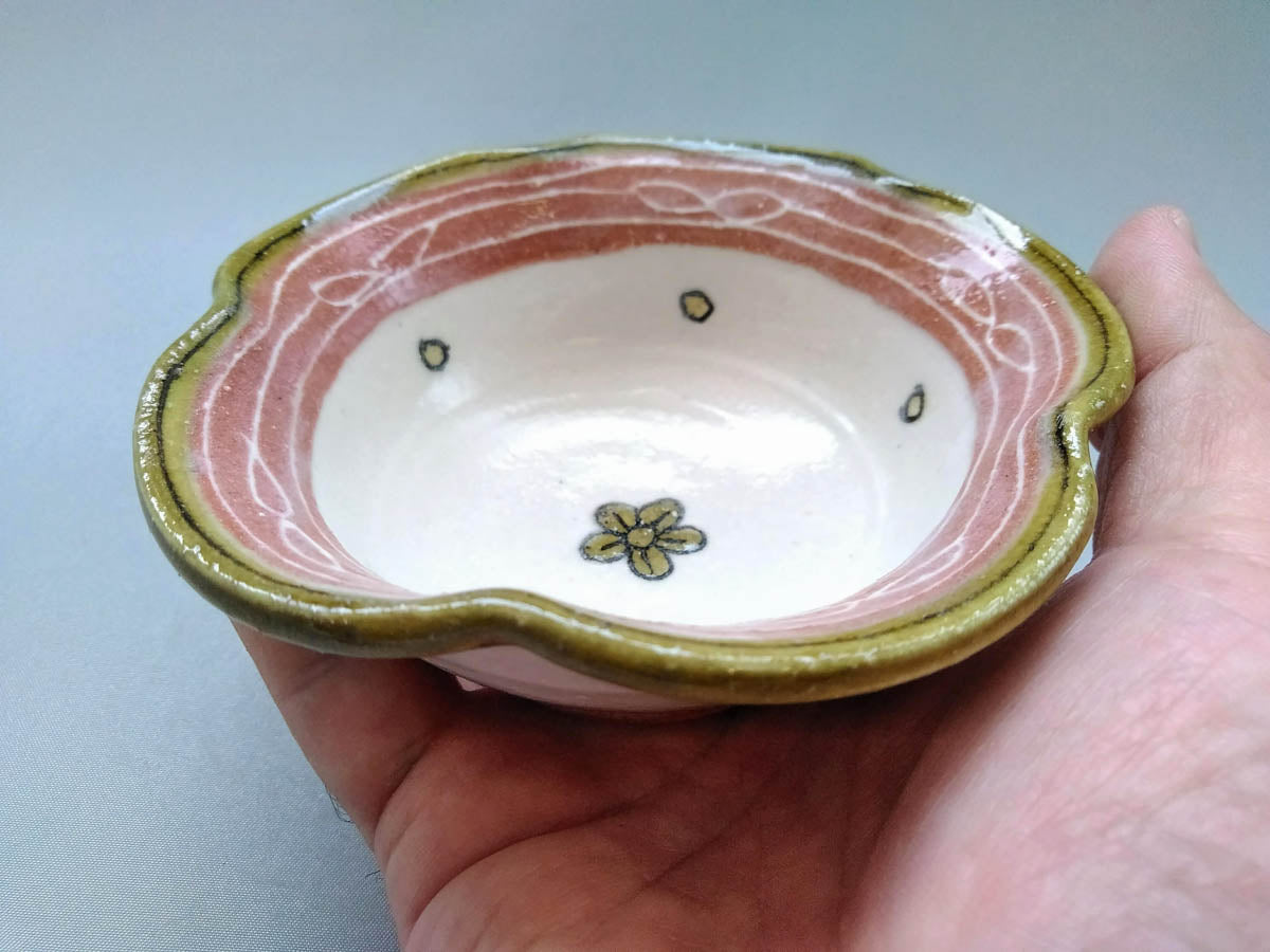 輪花小鉢 ピンク 花といっちん葉【加藤淳】