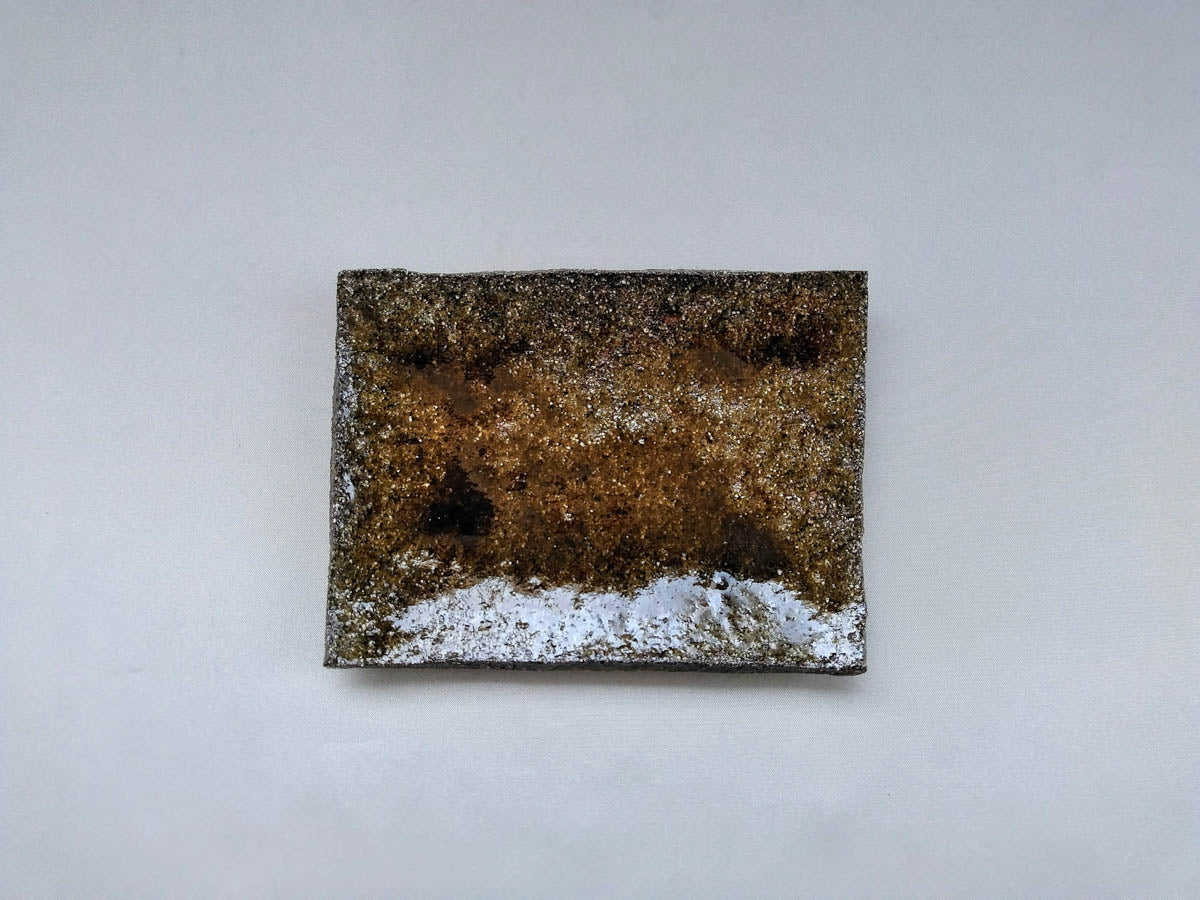 青唐津角皿【王天家窯】