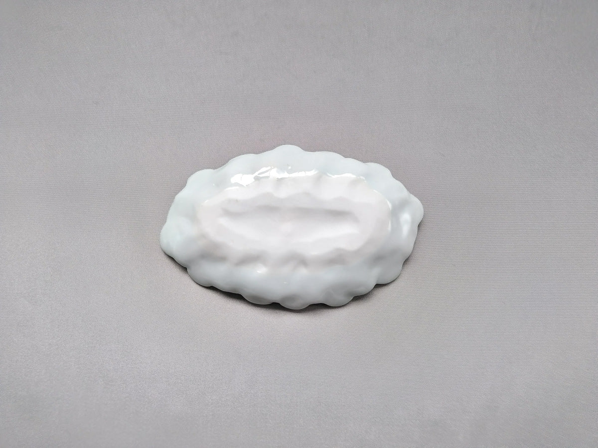 梅金彩だ円染付小皿【寿千窯】