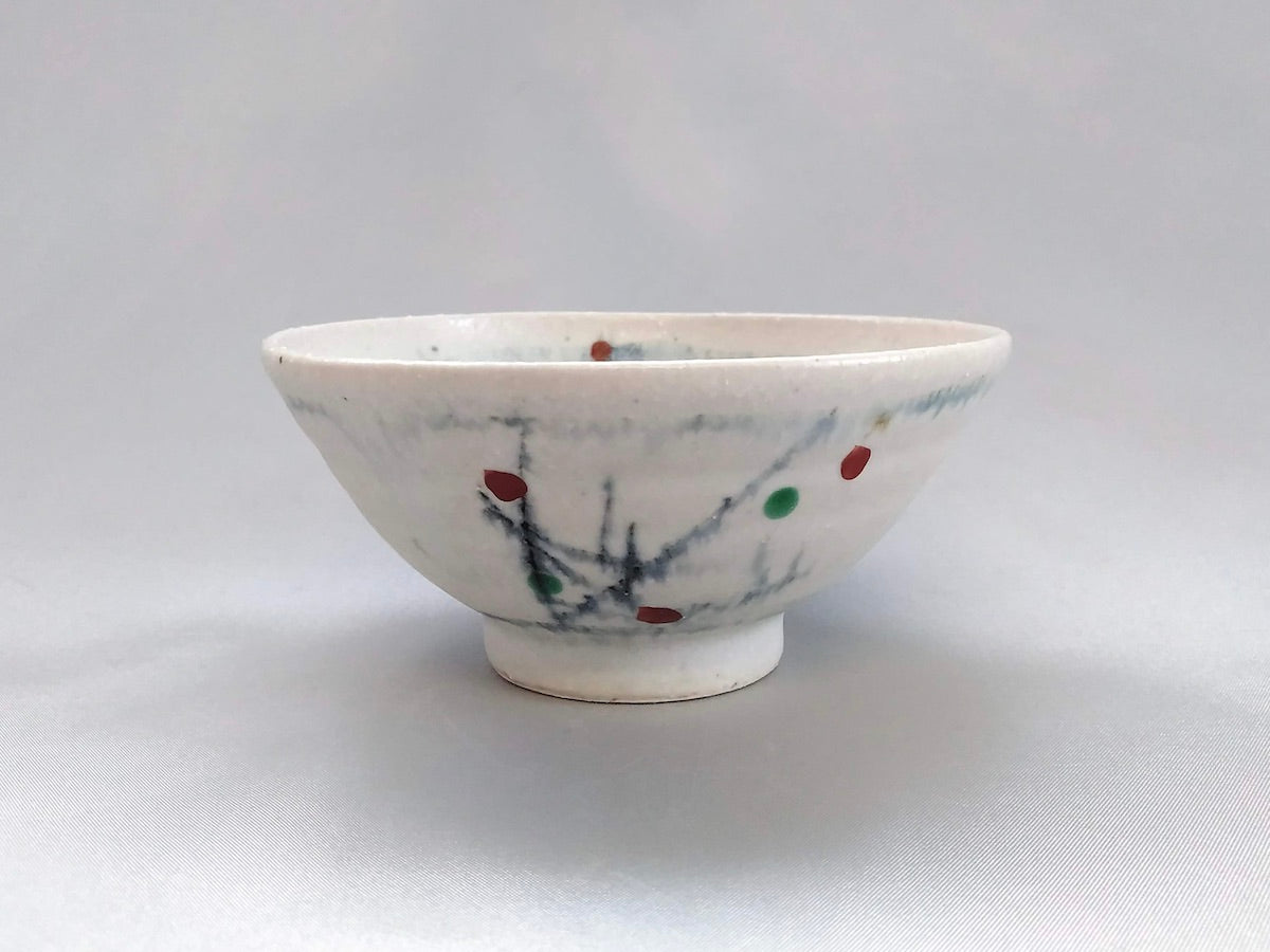 彩御深井飯碗黒線刻【南窯】