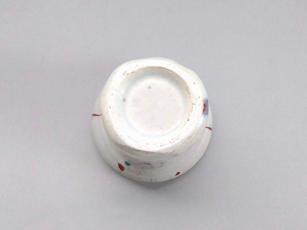 彩御深井変形湯呑赤線刻【南窯】