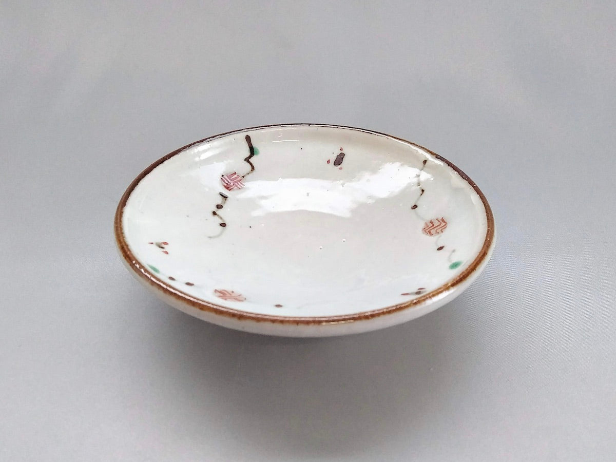 鉄赤小紋5寸浅鉢【南窯】