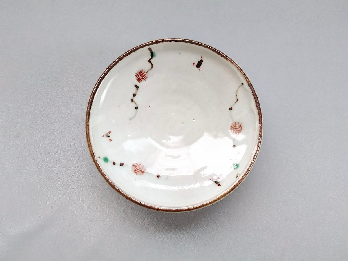 鉄赤小紋5寸浅鉢【南窯】