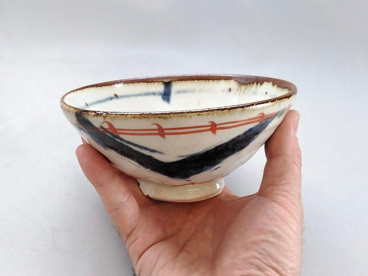 安南赤絵楽描飯碗大【南窯】